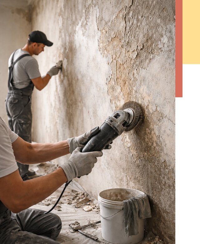 Снятие и удаление краски со стен в чайковском от 2125 руб. — ОТДЕЛОЧНИК-Чкв