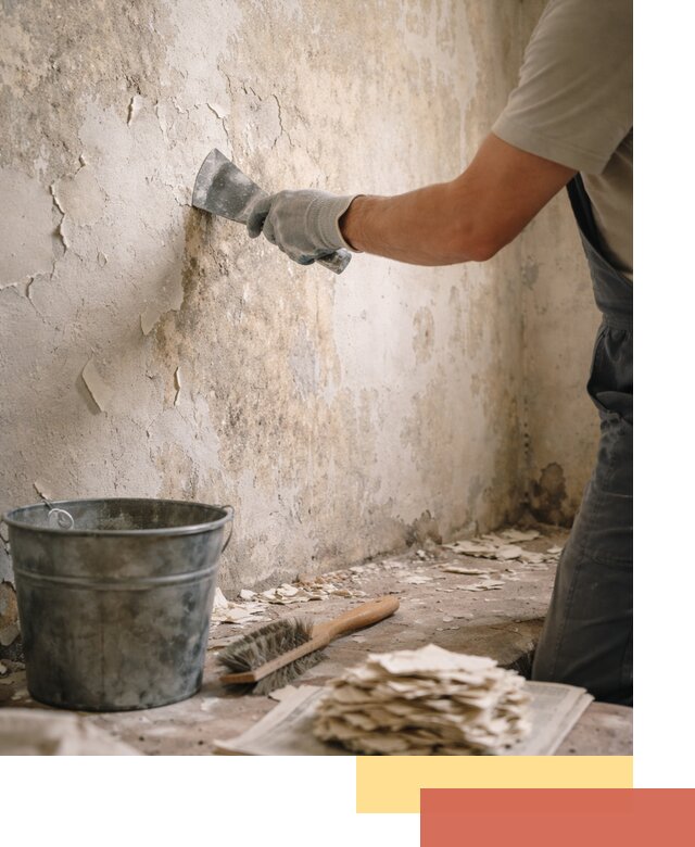 Удаление старой краски со стен в чайковском качественно и быстро