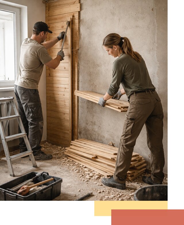 Демонтаж вагонки со стен в чайковском — профессиональный демонтаж