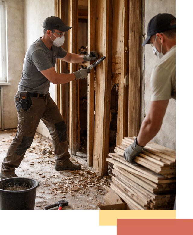 Демонтаж деревянных перегородок в чайковском быстро и аккуратно