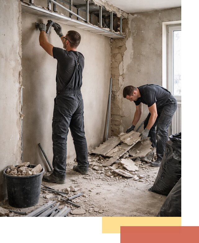 Демонтаж короба из гипсокартона в чайковском быстро и аккуратно