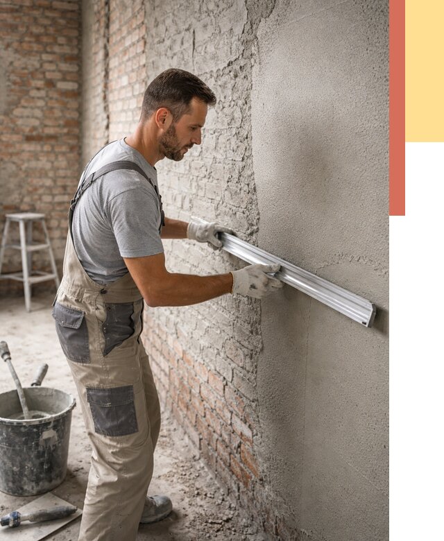 Штукатурка кирпичных стен в чайковском от 4554 руб/м2 — быстро и недорого | ОТДЕЛОЧНИК-Чкв