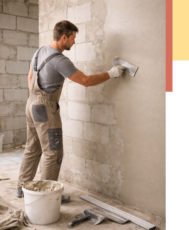 Штукатурка стен из газобетона в чайковском от 2125 руб./м2 — быстро и недорого | ОТДЕЛОЧНИК-Чкв