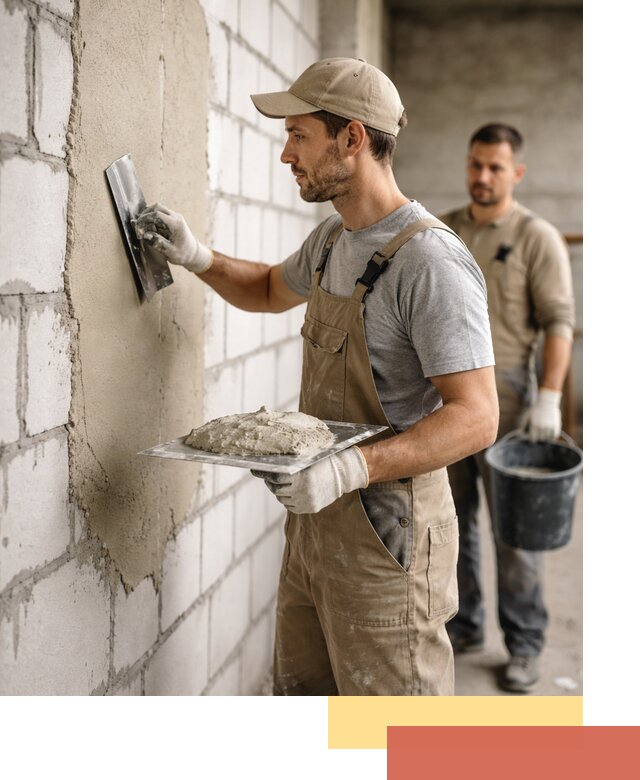 Штукатурка стен из газобетона в чайковском под ключ