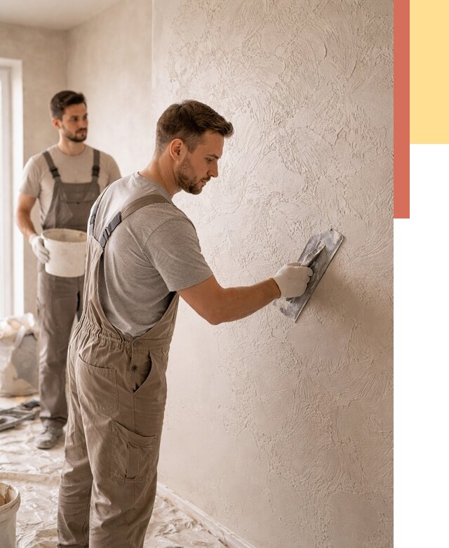 Фактурная штукатурка стен в чайковском от 4251 руб./м² — заказать под ключ | ОТДЕЛОЧНИК-Чкв