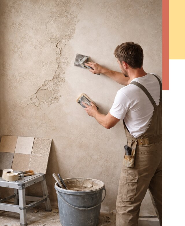 Ремонт декоративной штукатурки в чайковском от 4554 руб. под ключ | ОТДЕЛОЧНИК-Чкв