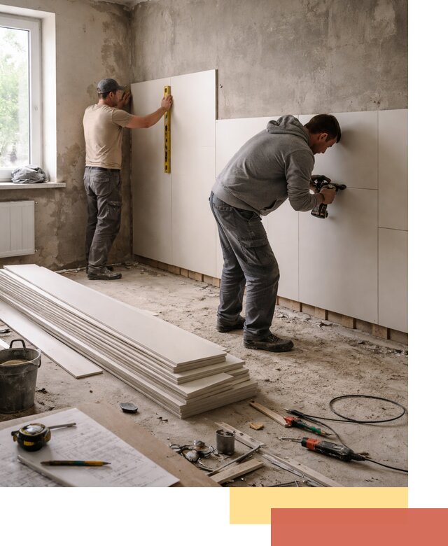 Монтаж ПВХ панелей на стены в чайковском качественно и быстро