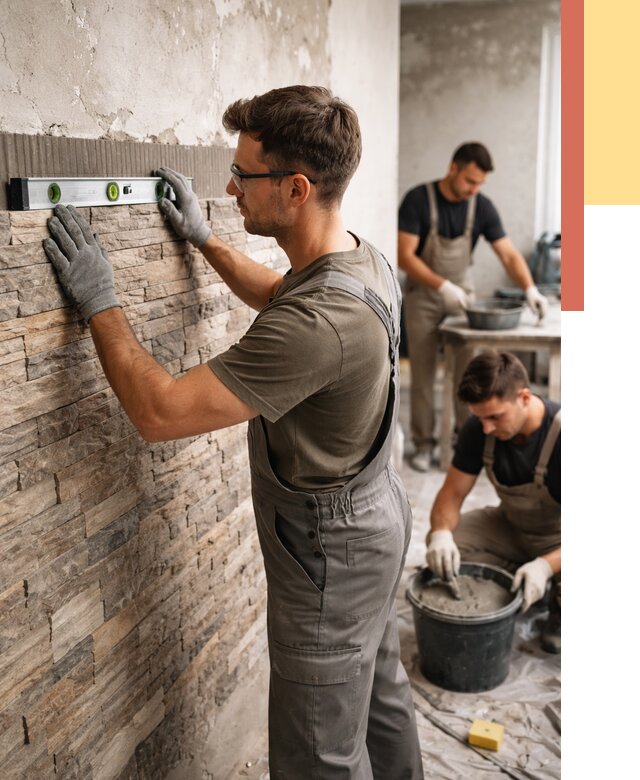 Монтаж искусственного камня в чайковском от 4554 руб. под ключ | ОТДЕЛОЧНИК-Чкв