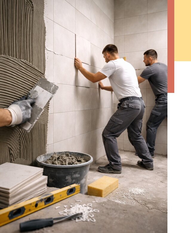 Укладка плитки на стены в чайковском от 860 руб. — качественно и недорого | ОТДЕЛОЧНИК-Чкв