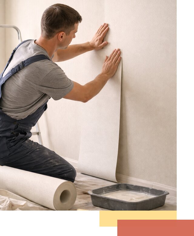 Поклейка флизелиновых обоев в чайковском качественно и быстро