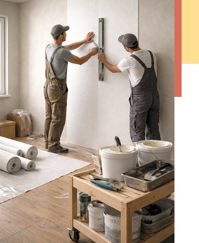 Поклейка стеклообоев в чайковском от 6579 руб. за м2 — быстро и недорого | ОТДЕЛОЧНИК-Чкв