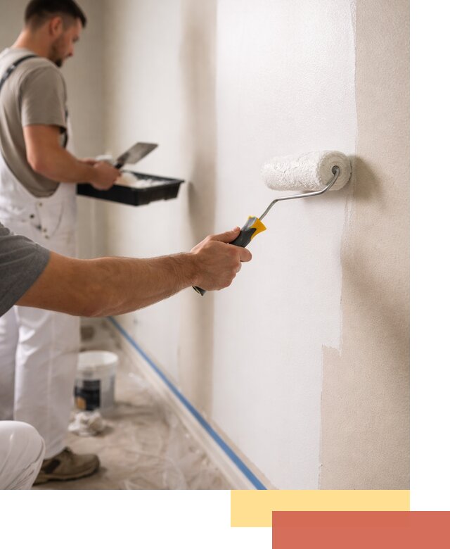 Покраска стен акриловой краской профессионально в чайковском