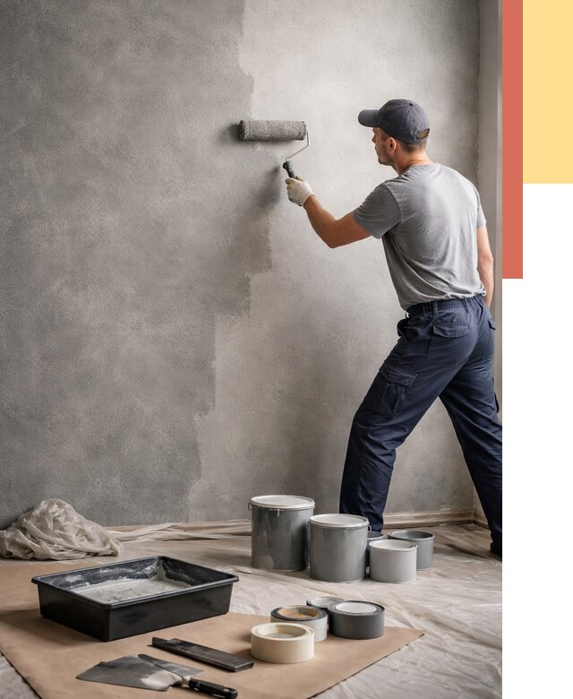 Покраска стен под бетон в чайковском от 658 руб. за м2 — быстро и недорого | ОТДЕЛОЧНИК-Чкв