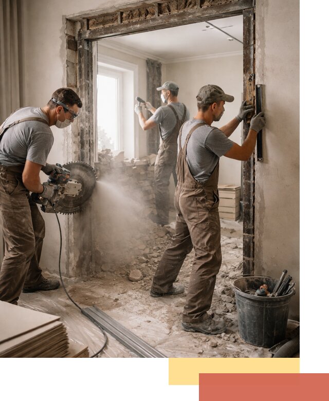 Расширение дверного проема под установку новой двери в чайковском