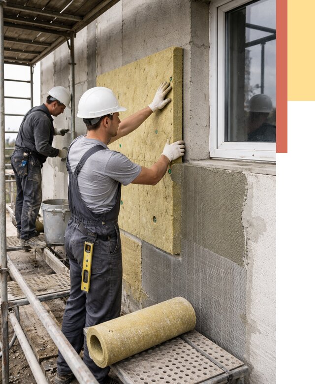 Утепление стен в чайковском от 4352 руб. под ключ — быстро и недорого | ОТДЕЛОЧНИК-Чкв