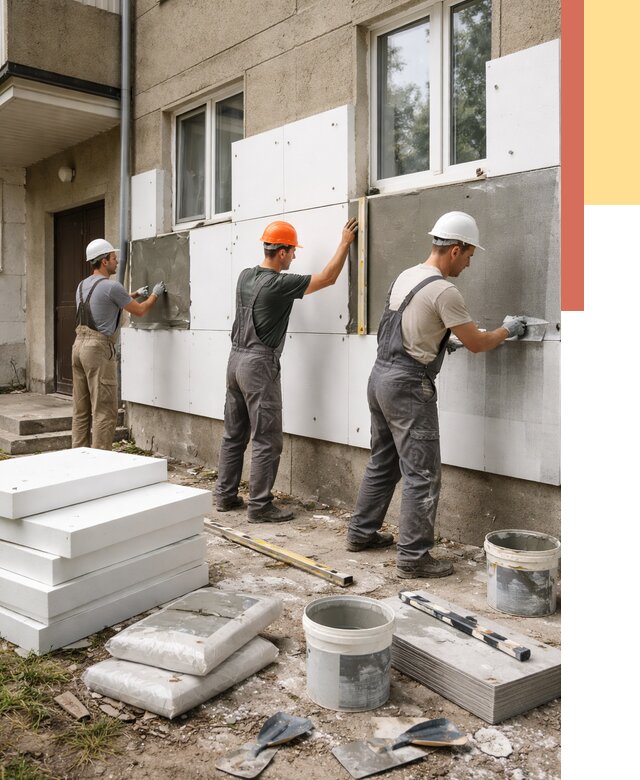 Утепление стен пенопластом в чайковском от 1771 руб. — недорого и под ключ | ОТДЕЛОЧНИК-Чкв