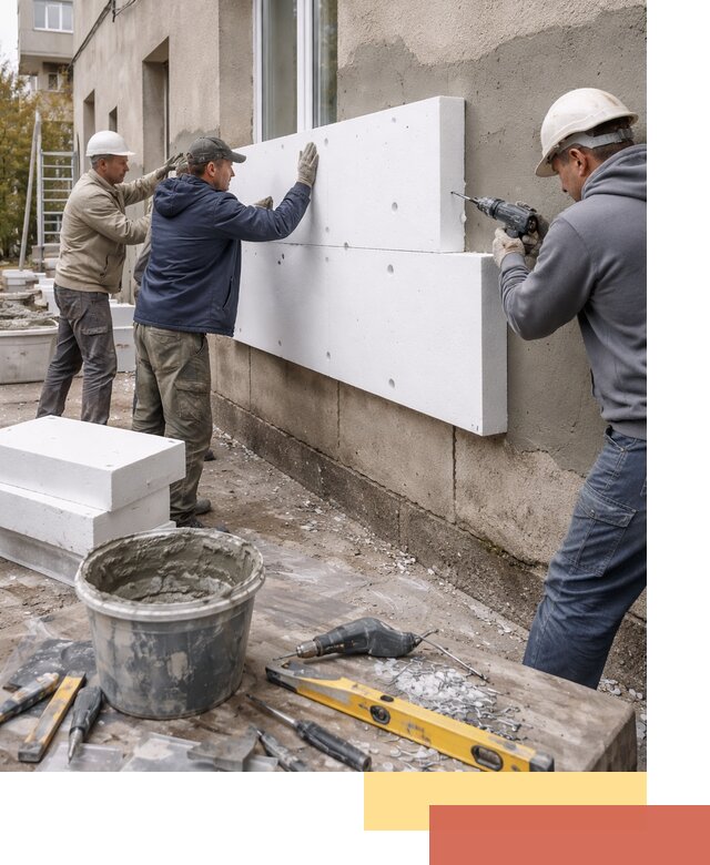 Утепление наружных стен пенопластом в чайковском