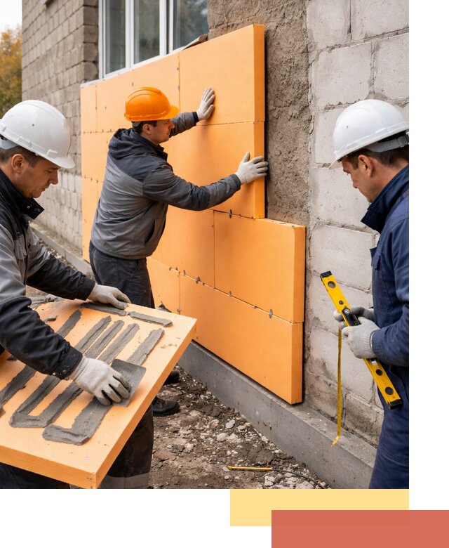Утепление фасада пеноплексом под ключ в чайковском