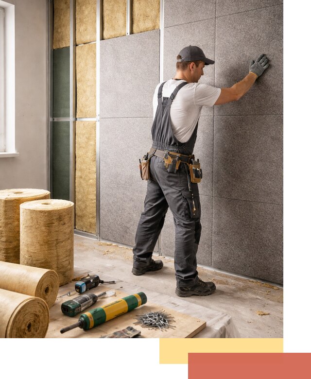 Профессиональная шумоизоляция стен в чайковском для квартиры и офиса