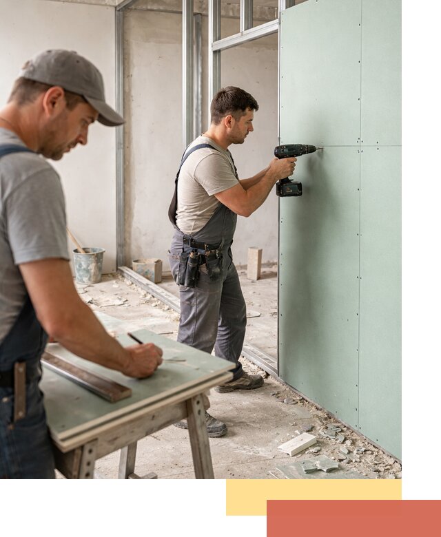 Перегородки из влагостойкого гипсокартона под ключ в чайковском