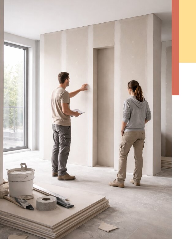 Зонирующая перегородка из гипсокартона в чайковском от 2834 руб. под ключ | ОТДЕЛОЧНИК-Чкв