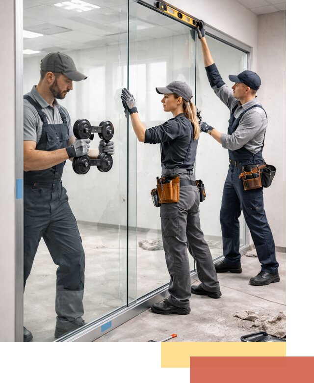 Профессиональный монтаж стеклянных перегородок в чайковском