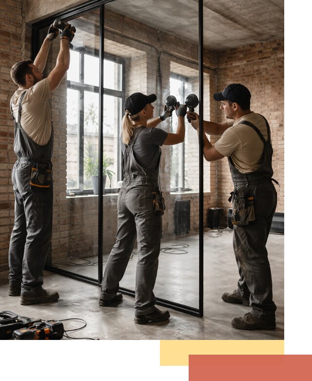 Стеклянные перегородки лофт — изготовление и монтаж в чайковском