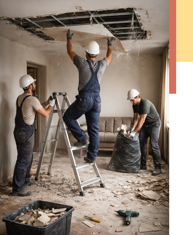 Демонтаж гипсокартонного потолка в чайковском от 425 руб. за м2 — ОТДЕЛОЧНИК-Чкв