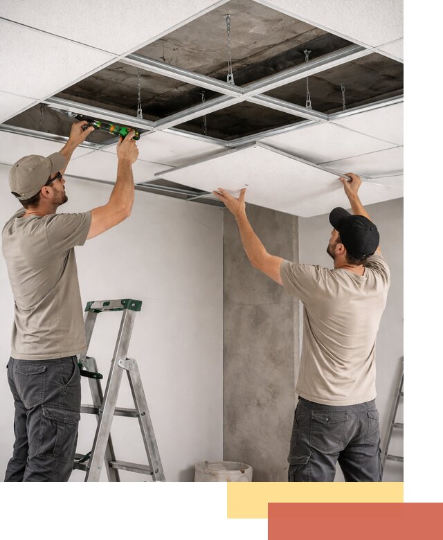 Монтаж потолка Армстронг под ключ в чайковском