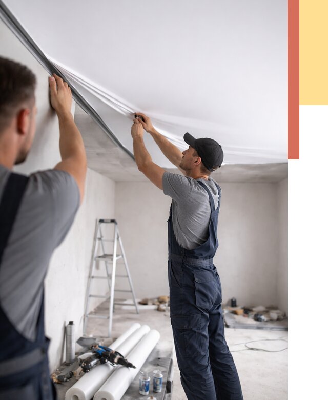 Монтаж матового натяжного потолка в чайковском от 4554 руб./м² — быстро и недорого | ОТДЕЛОЧНИК-Чкв