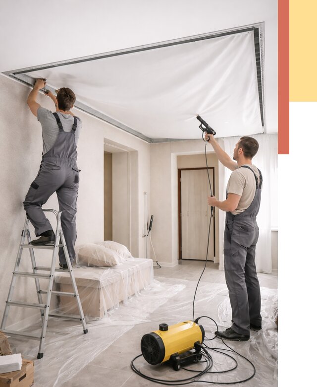 Монтаж натяжного потолка в прихожей в чайковском от 2682 руб. под ключ | ОТДЕЛОЧНИК-Чкв