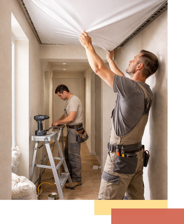 Монтаж натяжного потолка в прихожей в чайковском