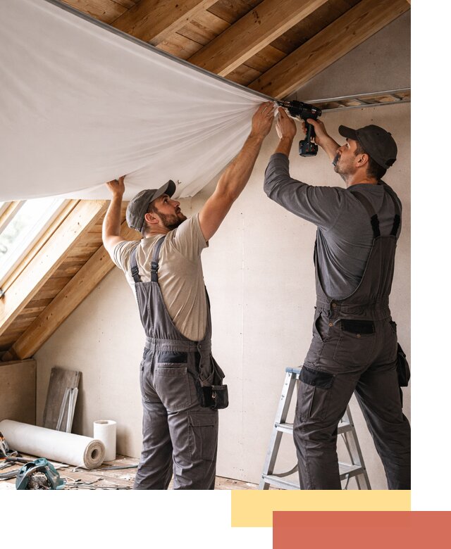 Монтаж натяжного потолка в мансарде в чайковском