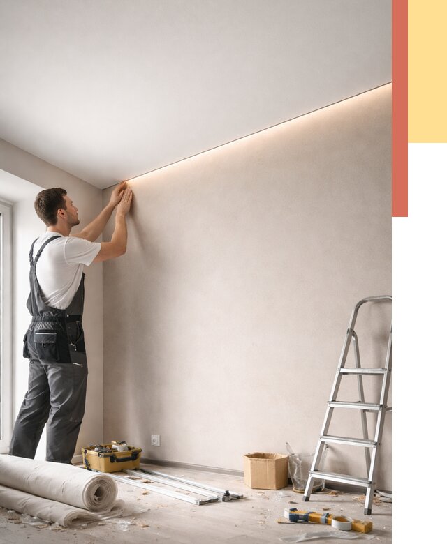 Теневые натяжные потолки в чайковском от 8299 руб. под ключ | ОТДЕЛОЧНИК-Чкв