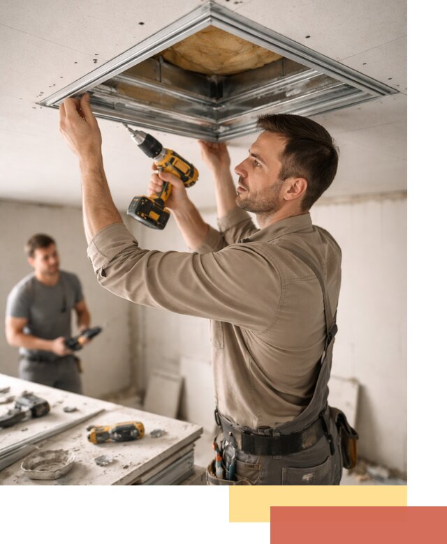 Монтаж люка в потолок из ГКЛ в чайковском