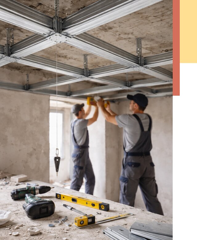 Монтаж каркаса потолка из профиля в чайковском от 4554 руб. — услуги ОТДЕЛОЧНИК-Чкв